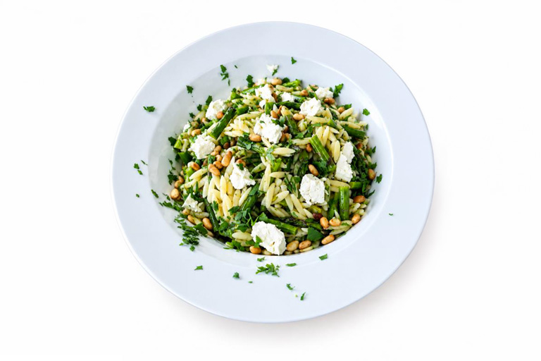 Warm Orzo Asparagus